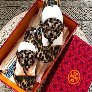 BRAND NEW  Tory Burch Miller Patent Leopard Size 6